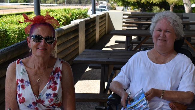 Barbara Berwick and Roxanne Macgregor at the Gympie Times Ladies Race Day 2021, an event Roxanne was particularly fond of. Picture: Elizabeth Neil.