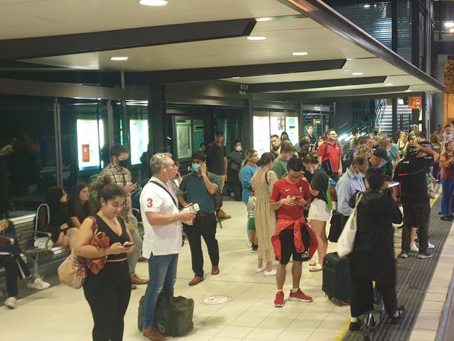 Hundreds of passengers were left stranded at train and bus stations after an NRL game at Suncorp