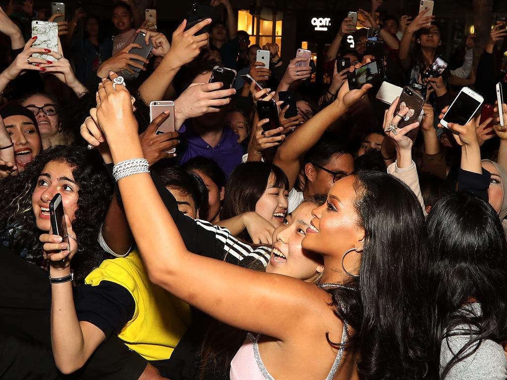 SYDNEY, AUSTRALIA - OCTOBER 03: Rihanna attends the Fenty Beauty by Rihanna Anniversary Event at Sephora Pitt Street store on October 3, 2018 in Sydney, Australia. (Photo by Caroline McCredie/Getty Images for Fenty Beauty by Rihanna)