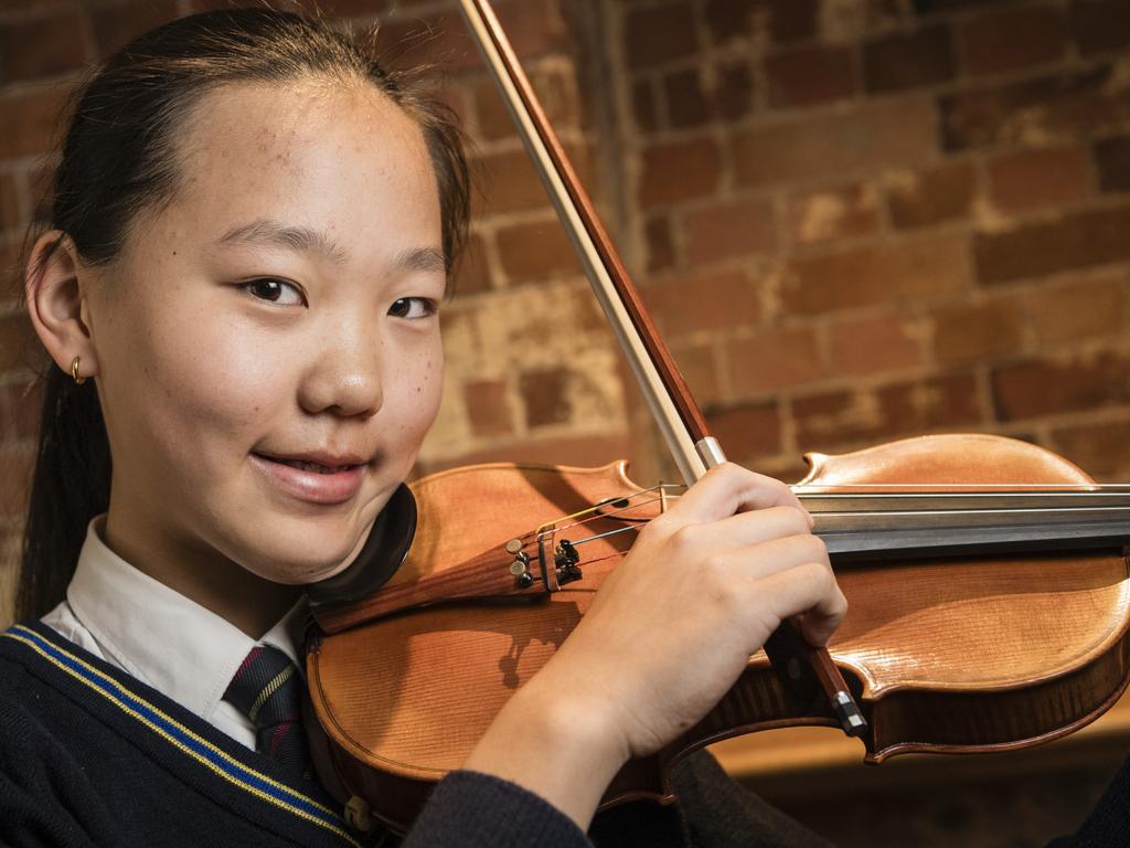 Helen Yong before competing in string sections of the 77th City of Toowoomba Eisteddfod at Empire Theatres, Thursday, July 27, 2023. Picture: Kevin Farmer