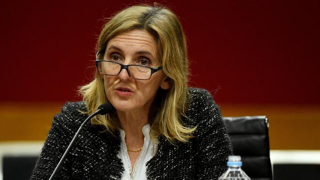 Chair of Liverpool Hospital Medical Staff Council, Associate Professor Miriam Levy is seen during a hearing into South West Sydney Hospitals at NSW Parliament House in Sydney. Picture: NCA NewsWire / Bianca De Marchi