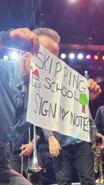 Bruce Springsteen helps fan skip school