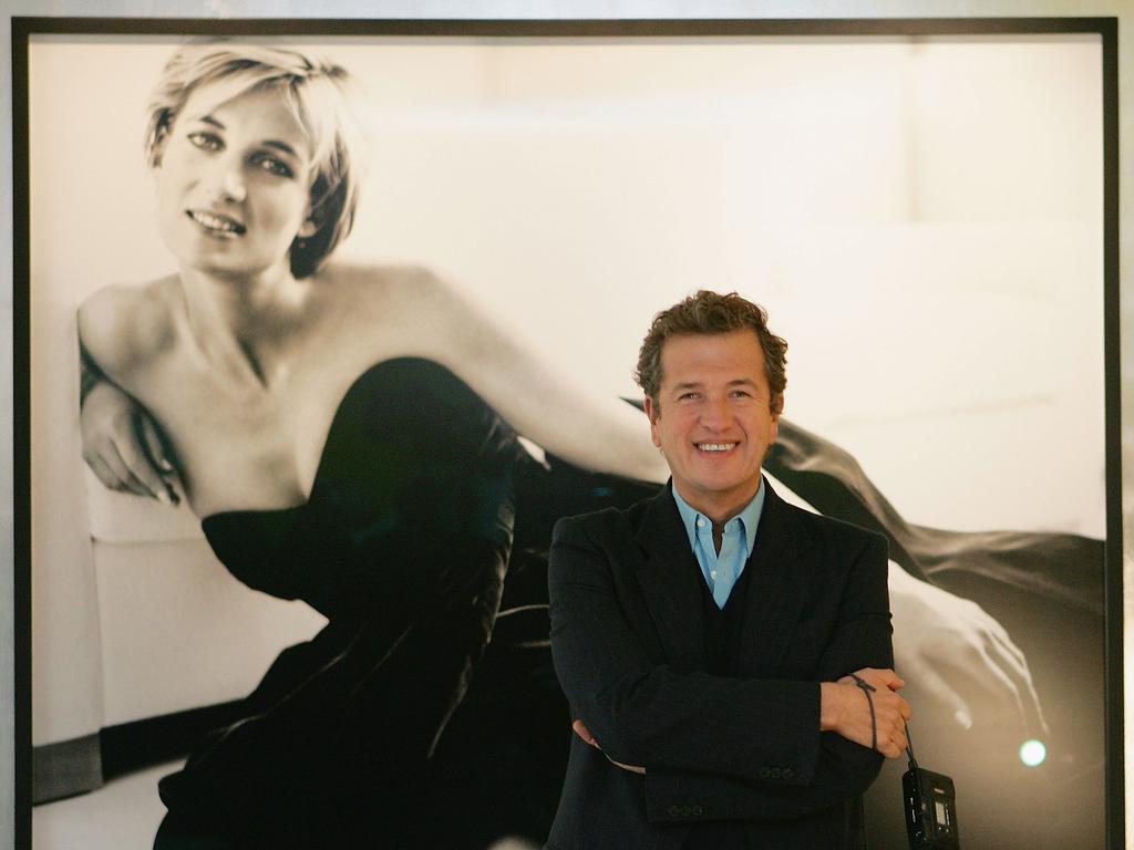 Photographer Mario Testino stands by one of the images taken five months before Diana’s death in Paris. Picture: MJ Kim/Getty Images.