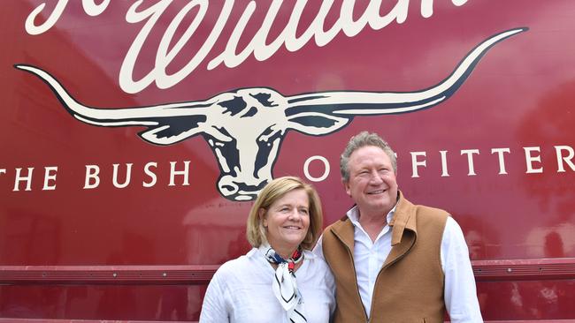 Nicola and Andrew Forrest have owned RM Williams since October, 2020.