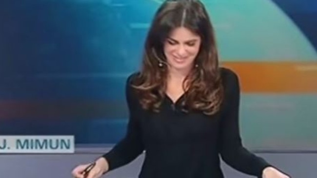 Chemist dilemma energy TV presenter wardrobe fail: Spanish presenter's wardrobe fail on live TV |  news.com.au — Australia's leading news site