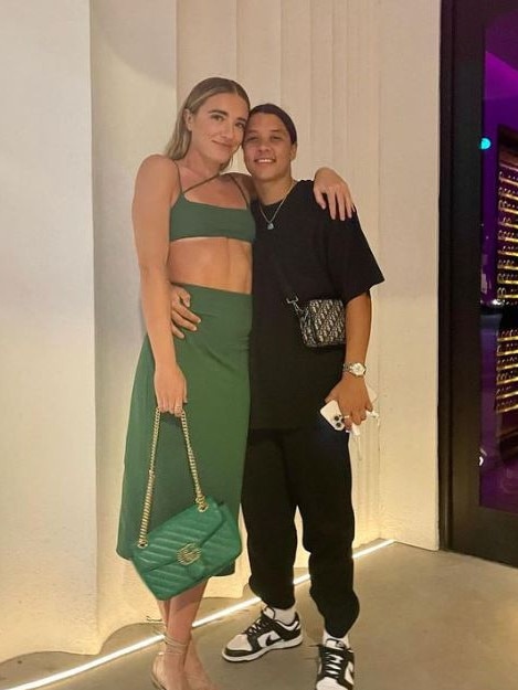 Sam Kerr with girlfriend Kristie Mews. Picture: Instagram