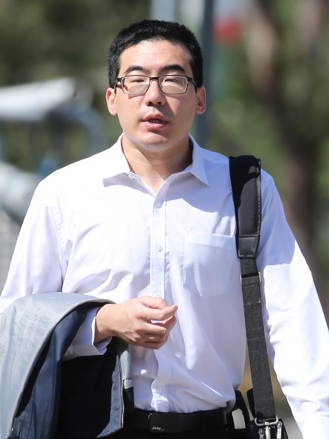 Zhifan Song pictured outside Hornsby Local Court in 2019. Picture: John Grainger