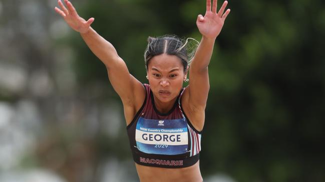 Macquarie Hunter Athletics competitor Sukontha George at the 2024 NSW Country Athletics Championships in Wollongong. Picture: Fred Etter/Athletics NSW