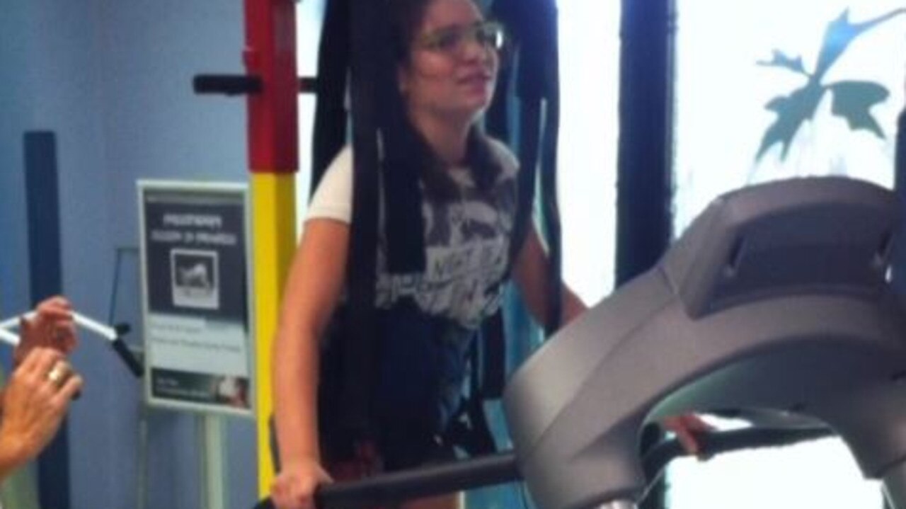 Moana spent 10 excruciating hours a day in physiotherapy at the Sydney Children’s Hospital when she was 11 as therapists tried to desensitise and reset the pain perception in her neuro pathways. Picture: GoFundMe