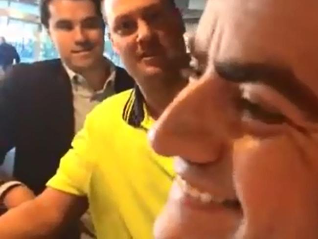 Then-Labor senator Sam Dastyari was ambushed at a Melbourne pub by a group of men, including Neil Erikson. Picture: Facebook