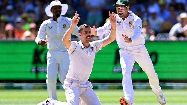 Anrich Nortje has had a dramatic Boxing Day Test. Picture: AFP