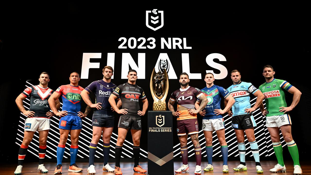 The finals captains are ready to roll. Picture: NRL Photos