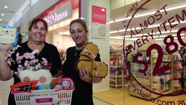 Daiso national operations manager Jennifer Hibberd with store manager Julie Quealy at the new Willows store opening in 2017. Picture: Evan Morgan