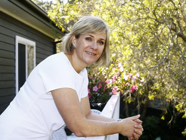 Zali Steggall at her North Balgowlah home. Picture: John Appleyard