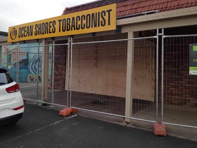 Police are investigating following a suspicious fire at an Ocean Shore tobacconist about 12.45am on Tuesday August 6. Picture: Supplied.