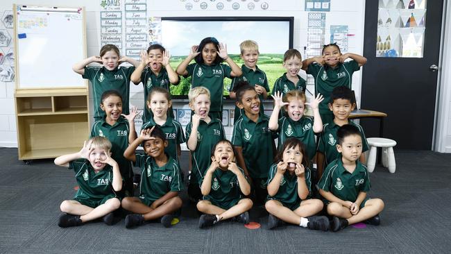 My First Year 2024: Trinity Anglican School White Rock: prep S: left: back: Olivia, Tyra, Laisha, Dylan, Nicholas, Maxine; middle row: Ivana, Athena, Charlie, Jerusha, Madeline, Andrew; front row: William, Awhon, Aahilya, Zoe, Brian. Picture: Brendan Radke