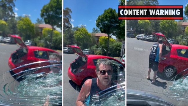 Police have released CCTV footage of a road rage attack in Flemington