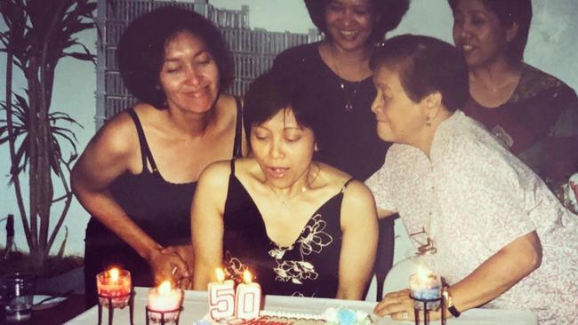 Jo Buena celebrating her 50th birthday with loved ones.