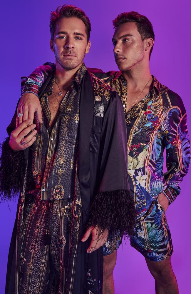 Hugh Sheridan and boyfriend Kurt Roberts. Picture: Steven Chee