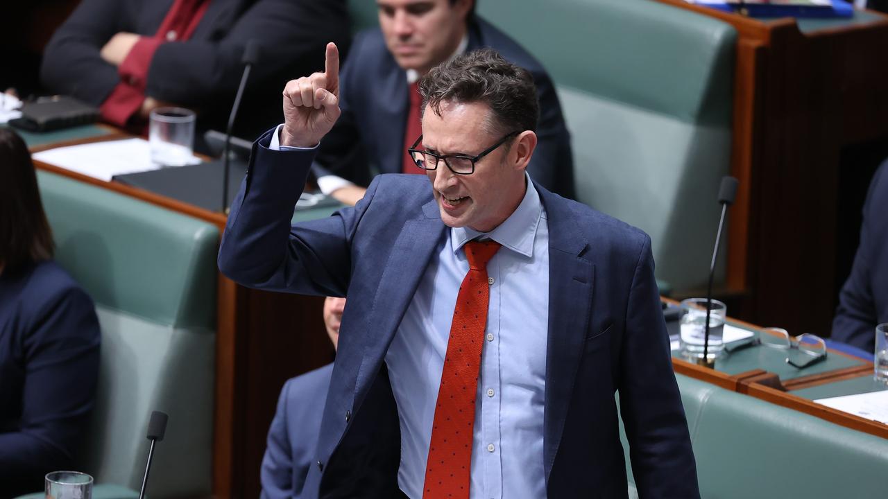 Assistant Treasurer Stephen Jones did not hold back when talking about the tech giants. Picture: NCA NewsWire / Gary Ramage