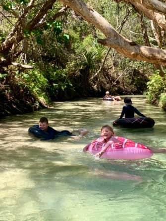 Cameron and Chloe Soper at Eli Creek.