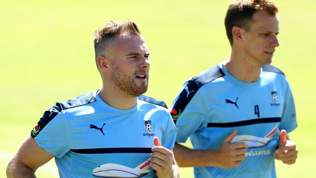 Wilko with new signing Jordy Buijs, who could make his debut. Picture: Gregg Porteous
