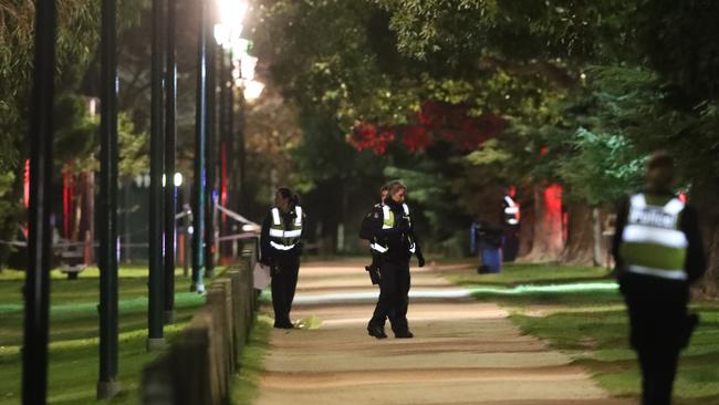 A passer-by made the grim discovery about 3am this morning. Picture: David Crosling