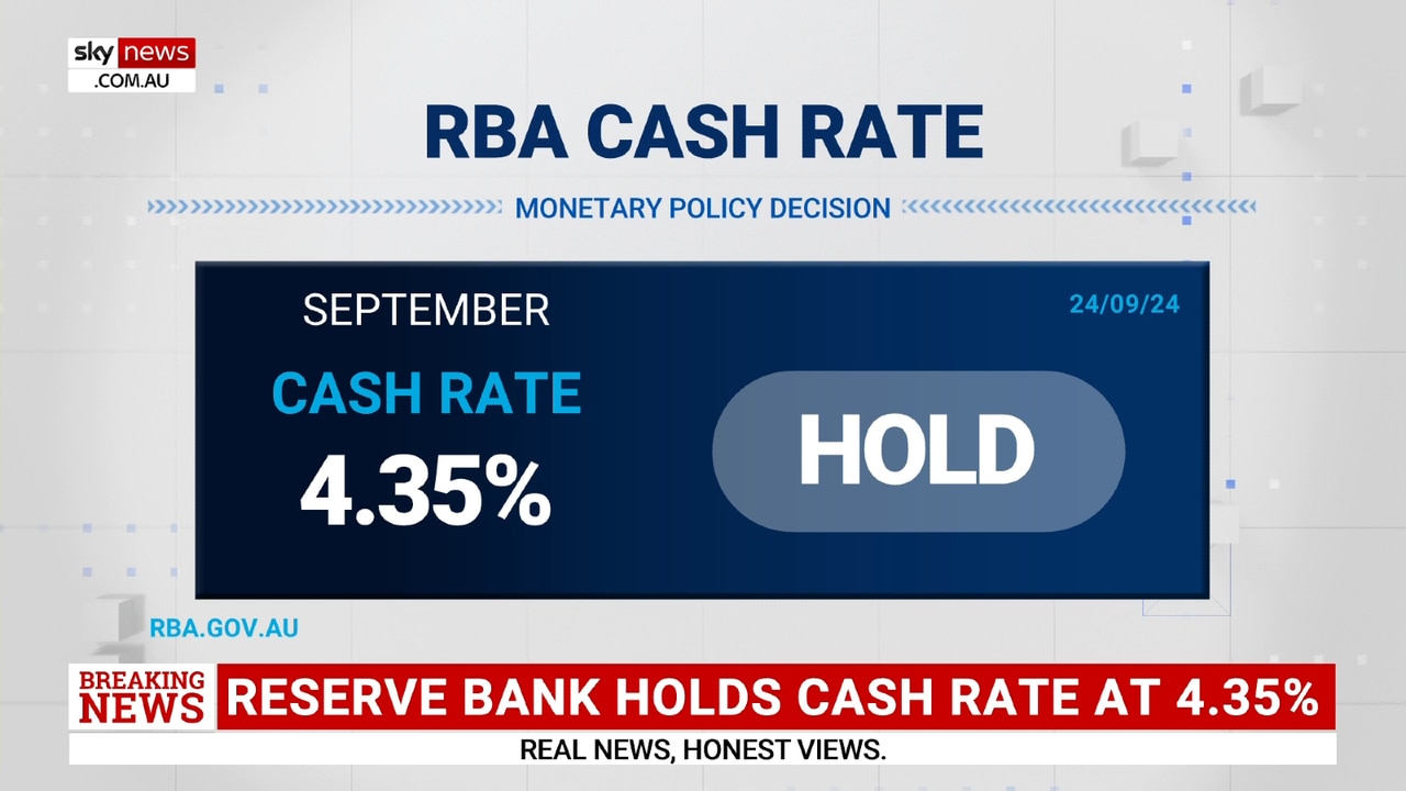 RBA keeps cash rate on hold at 4.35 per cent