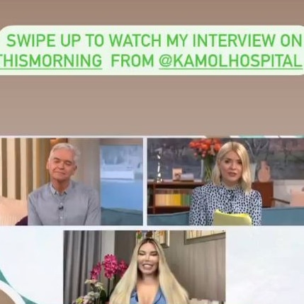 She appeared on British TV show This Morning, telling hosts that she can’t wait to have sex following her procedure. Picture: Instagram/ jessicaalvesuk