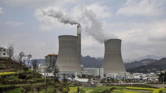 A newly built Chinese state-owned coal-fired power plant in Liuzhi county, Guizhou province. Picture: Getty Images.