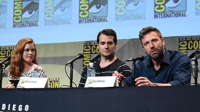 <i/>Amy Adams, Henry Cavill and Ben Affleck at Comic-Con in San Diego at the weekend.