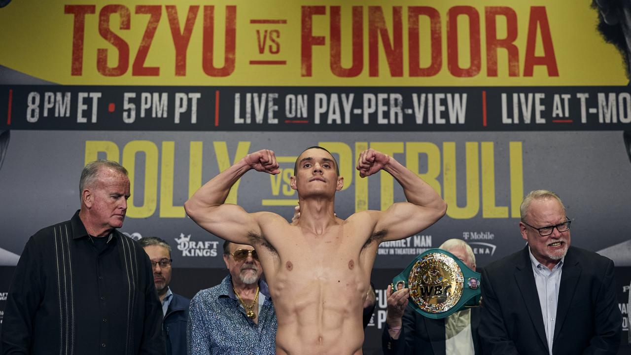 Tim Tszyu weighed in at 152.8 pounds on Saturday.