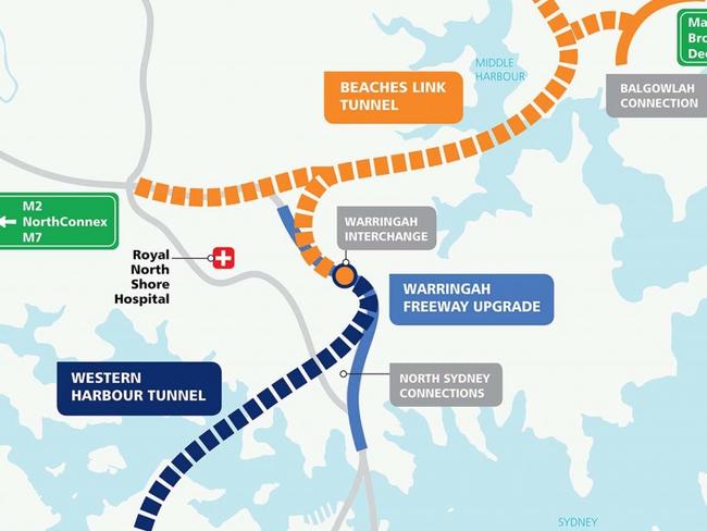 A map of the two planned road projects. Picture: Supplied