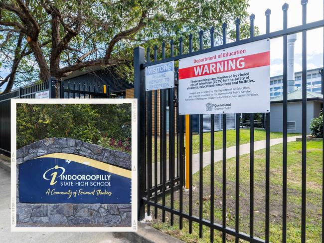 The $1.2m spend on a new security fence like this one has been queried by the Indooroopilly State High School community.