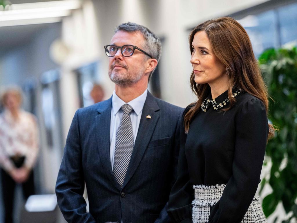 Crown Prince Frederik of Denmark with Crown Princess Mary of Denmark during a visit to Denmark by King Felipe and Queen Letizia of Spain. Picture: AFP