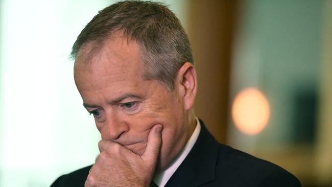 Shadow Minister for Government Services Bill Shorten at a press conference at Parliament House in Canberra.