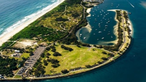 The Marine Stadium or ‘Bum’s Bay’ at the northern end of The Spit on the Gold Coast.