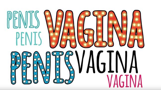 Students are told to use different words for penis and vagina …