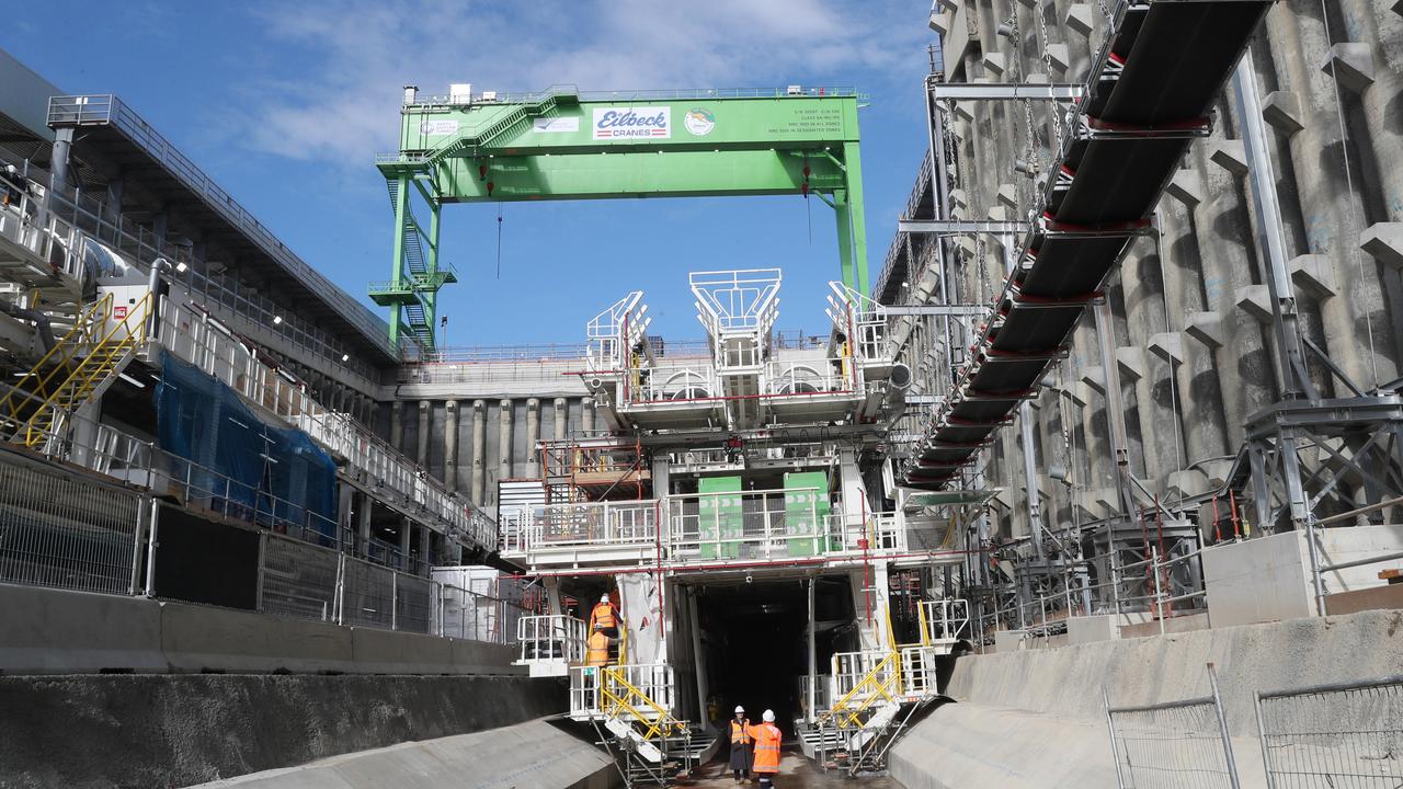 Construction of the North East Link project in Victoria.