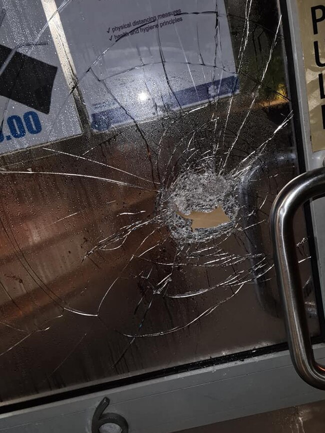 Some of the damage from the most recent break-in at Mad Hatterz Cafe in Palmerston. Picture: Supplied