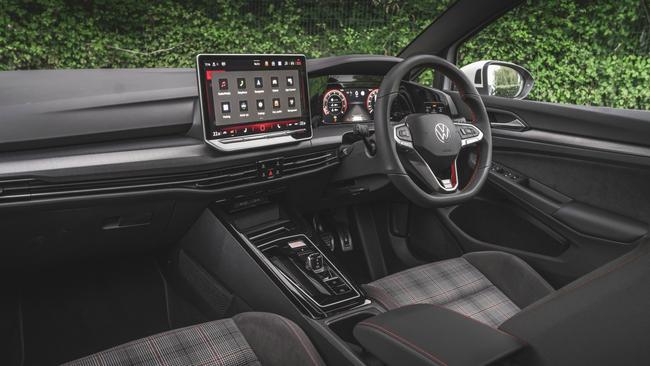 A classic tartan cloth interior remains standard in the GTI. Photo: Supplied