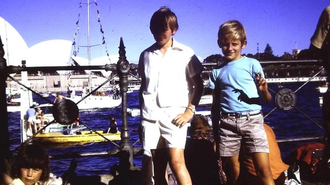 Ken and Michael Cameron at the opening of the Opera House 50 years ago.