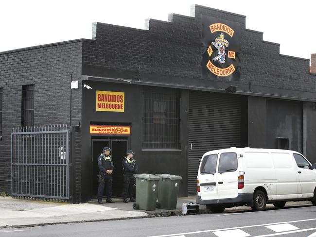 Bandidos Clubhouse Raid in Weston street Brunswick. Picture: David Caird