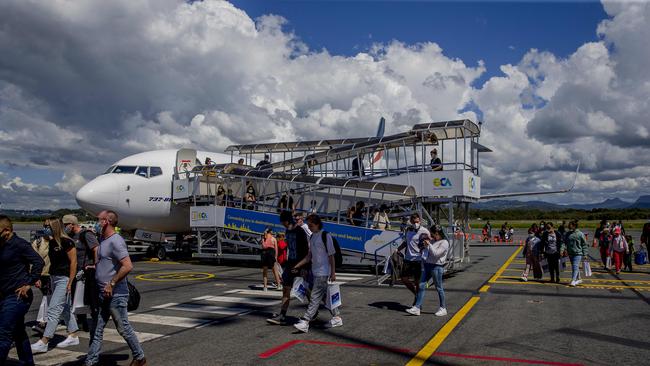 Rex Airlines is one of two operators flying out of Merimbula Airport. Picture: Jerad Williams