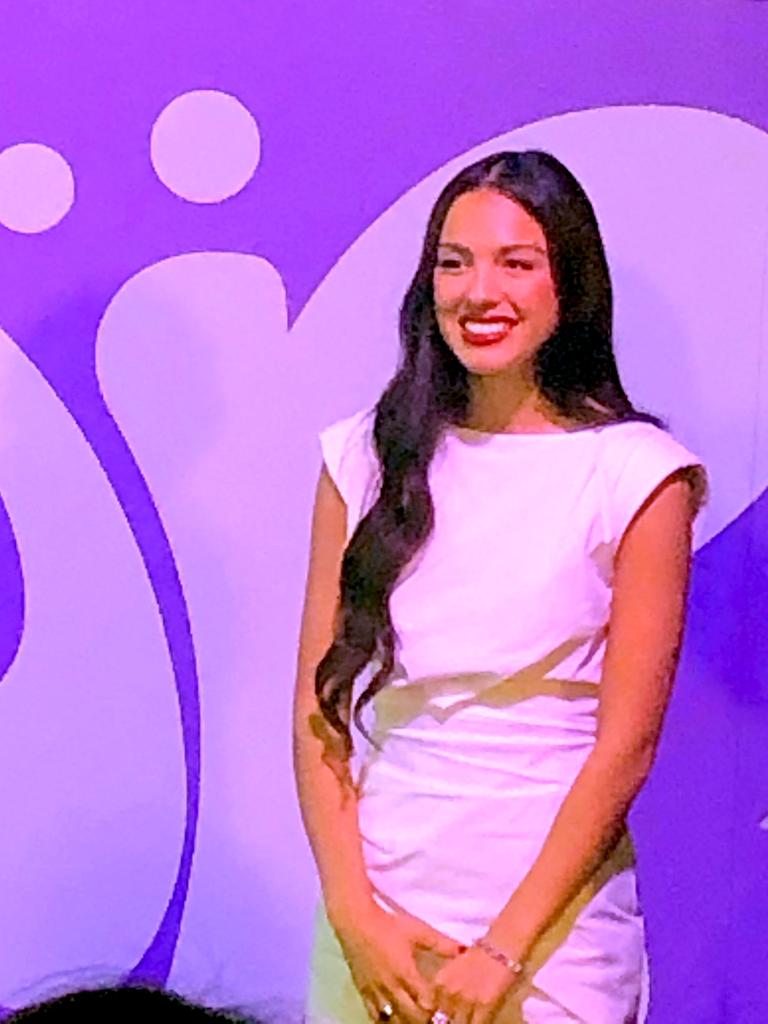 Olivia Rodrigo in Sydney. Olivia Rodrigo Meet &amp; Greet and Gut Gallery Preview Night in Sydney's Walsh Bay. Picture supplied