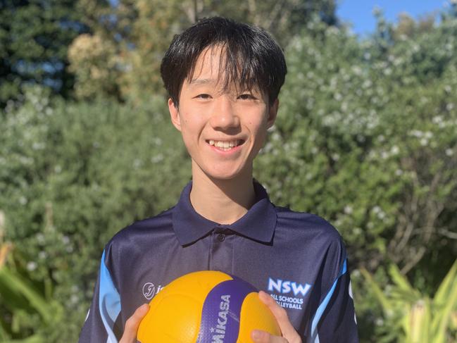 Jonathan Zhang will line up for the NSW U15s boys at the School Sport Australia U15s Volleyball Championships. Picture: Contributed