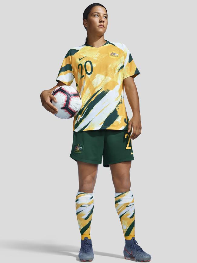 Sam Kerr in the Matildas' 2019 Women's World Cup kit. Pic: Nike