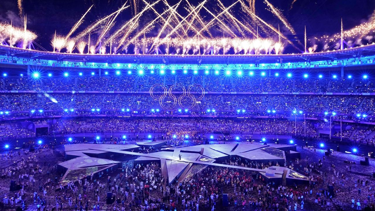 Fireworks lit the sky at the end of the closing ceremony. Picture: Dimitar Dilkoff/AFP