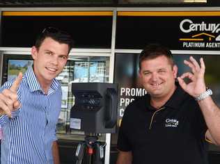 Luke Soanes of Luke Soanes Media and Century 21 real estate agent Billy Mitchell have teamed up to launch a new way of marketing properties. Picture: Renee Albrecht