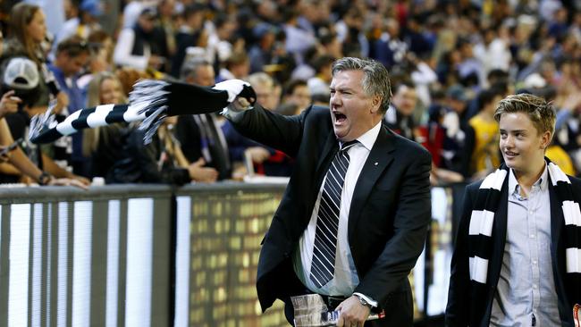 Eddie McGuire said the win capped off a week from hell for the club. Picture: Colleen Petch